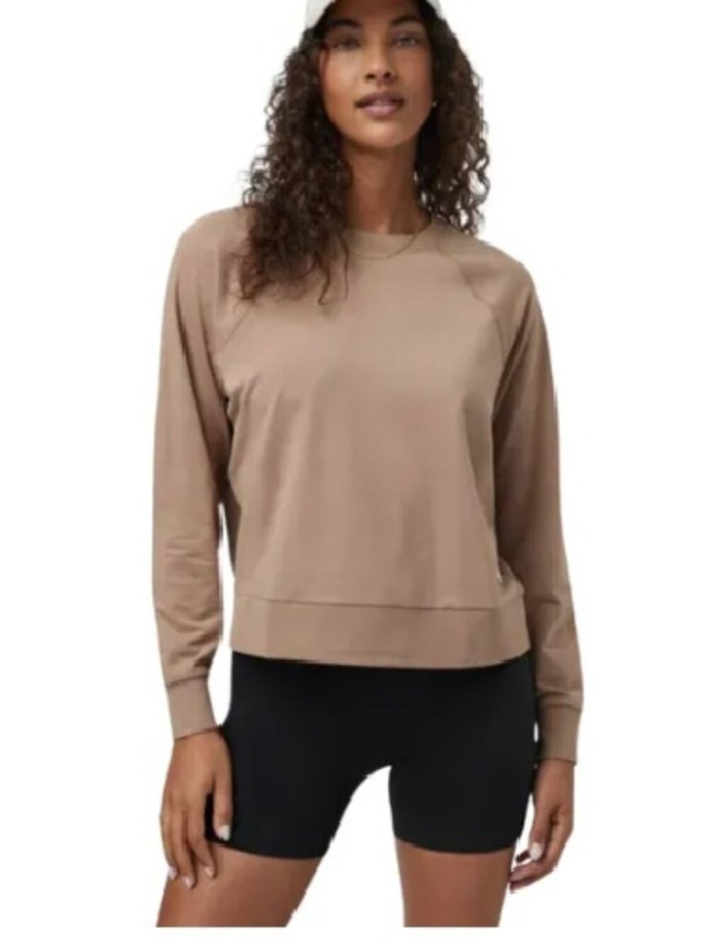Vuori VW241 Women’s Halo Crew T Shirt Goldenrod Heather Long Sleeve Large Soft!